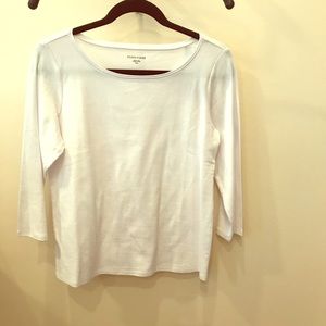 Eileen Fisher white layering tee